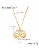 Sweet Hart Czech Diamond Pendant Necklace