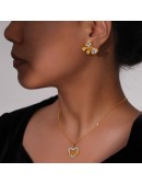 Sweet Hart Czech Diamond Pendant Necklace
