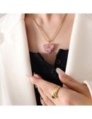 Cute Heart Love Zircon Pendant Necklace