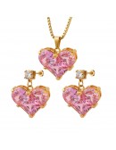 Cute Heart Love Zircon Pendant Necklace