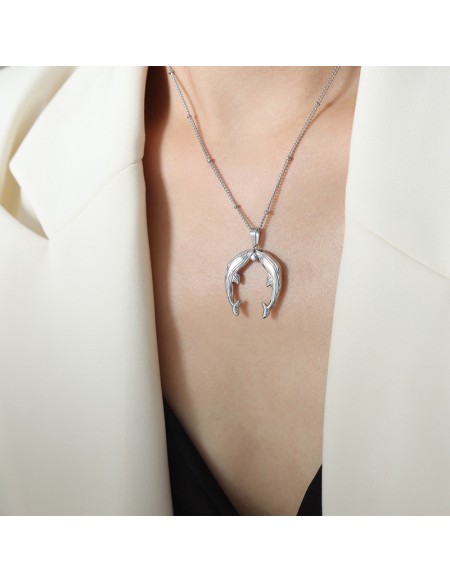 Dolphin Titanium Steel Necklace