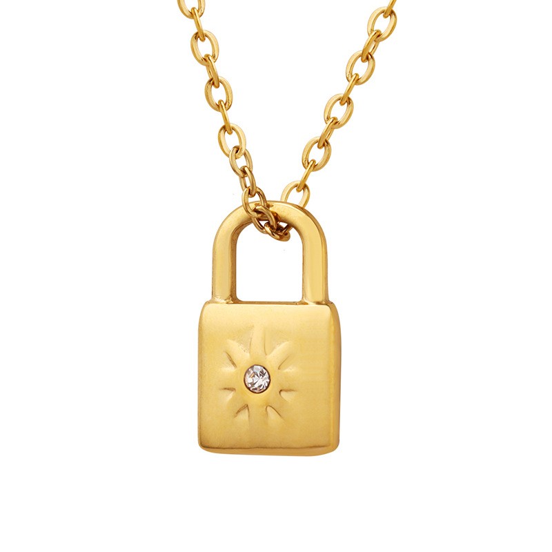 Auspicious Lock Pendant Necklace
