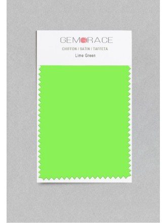 Lime Green Color in Satin Fabric