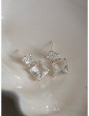 Shinning Ice Cube Earrings Ear Clips