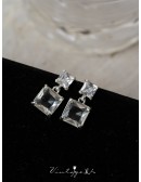 Shinning Ice Cube Earrings Ear Clips