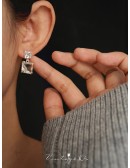 Shinning Ice Cube Earrings Ear Clips