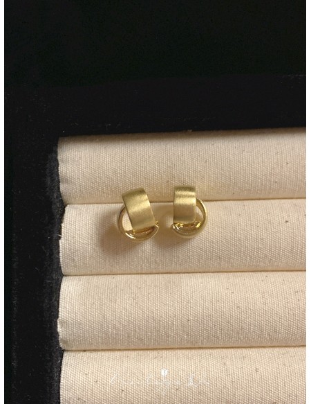 Minimalist Geometric Art Gold Silver Color Earrings