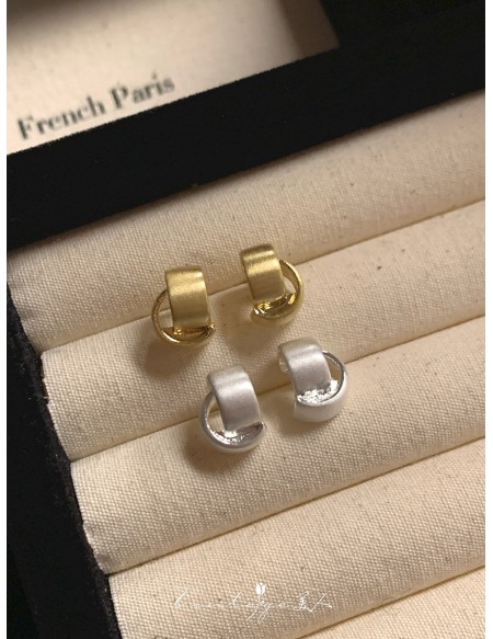 Minimalist Geometric Art Gold Silver Color Earrings