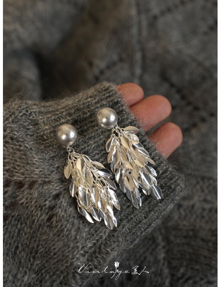 Sparkling Tassel Long Earrings