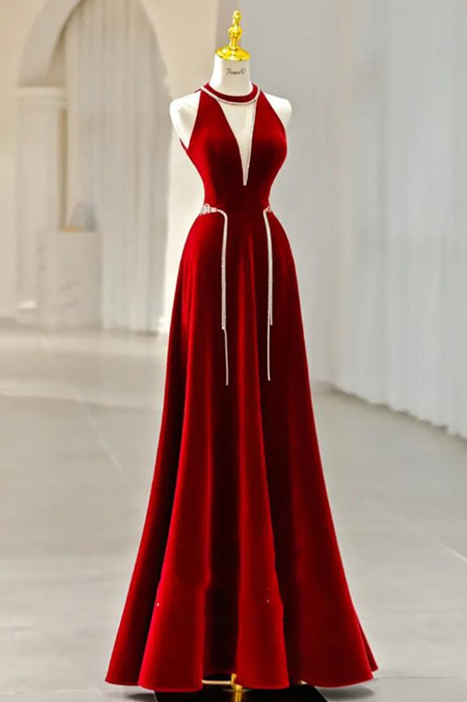 Red Velvet アイリーン着用 overdue flair★BACKLESS KNIT DRESS Women 2024 Casual Sweater Dress Red Knit Maxi Dress at