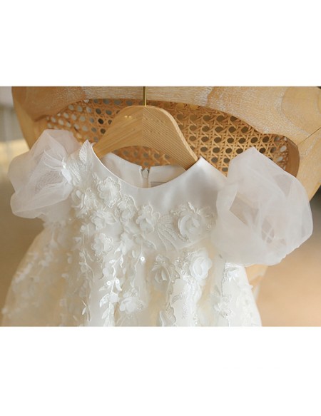 Elegant Tulle Lace Toddler Girls Flower Girl Dress
