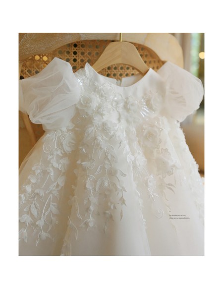 Elegant Tulle Lace Toddler Girls Flower Girl Dress