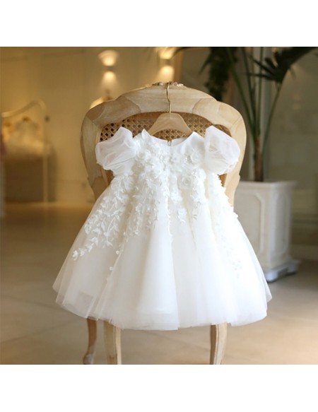 Elegant Tulle Lace Toddler Girls Flower Girl Dress