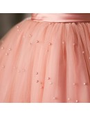 Pink Tulle Beaded Girls Birthday Party Dress