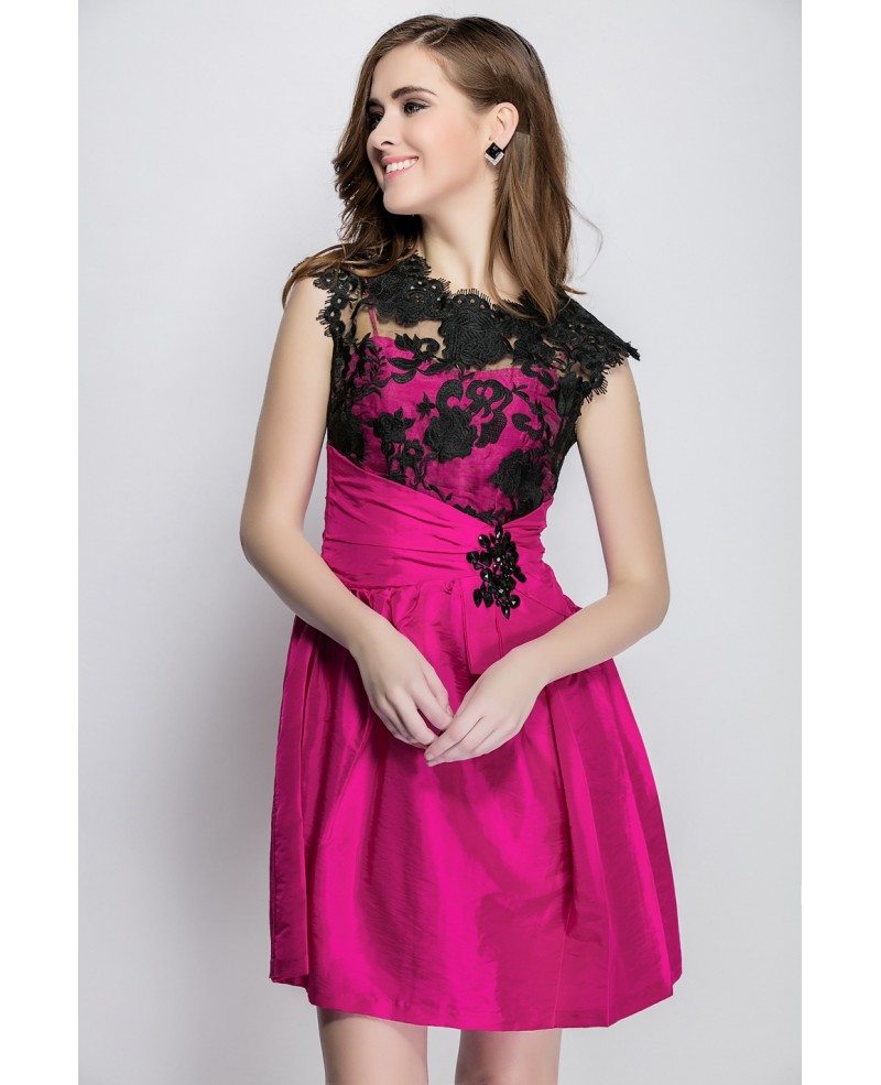 Lace Short Aline Dress With Sash Gemgrace 