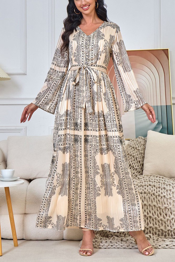 Champagne Tulle Evening Gown - Muslim Wedding Guest Special Occasion Dress