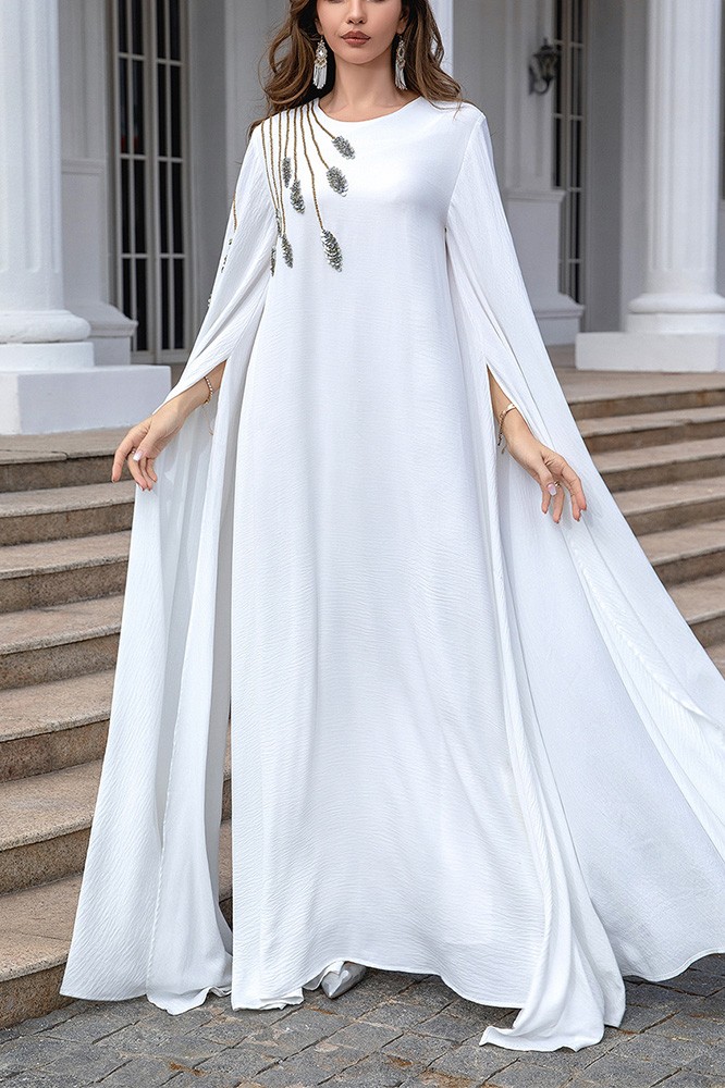 Maxi Dress White Batwing Dress Cameo Batwing Knit Midi Dress Ivory L