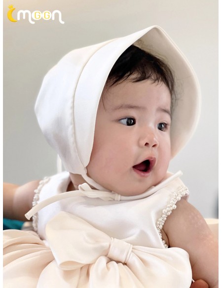 Elegant Satin Toddler Flower Girl Dress with Beadings