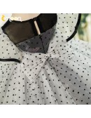 Vintage Polka Dot Style Ruffled Tulle Party Dress for Girls