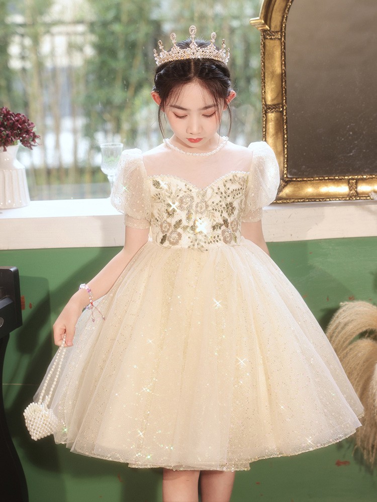 Choupette Sequins Flowers Decorated Dress