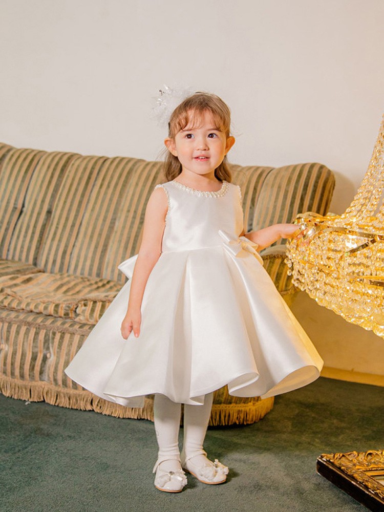 Baby Toddler Ruffled Suspenders Flower Dress