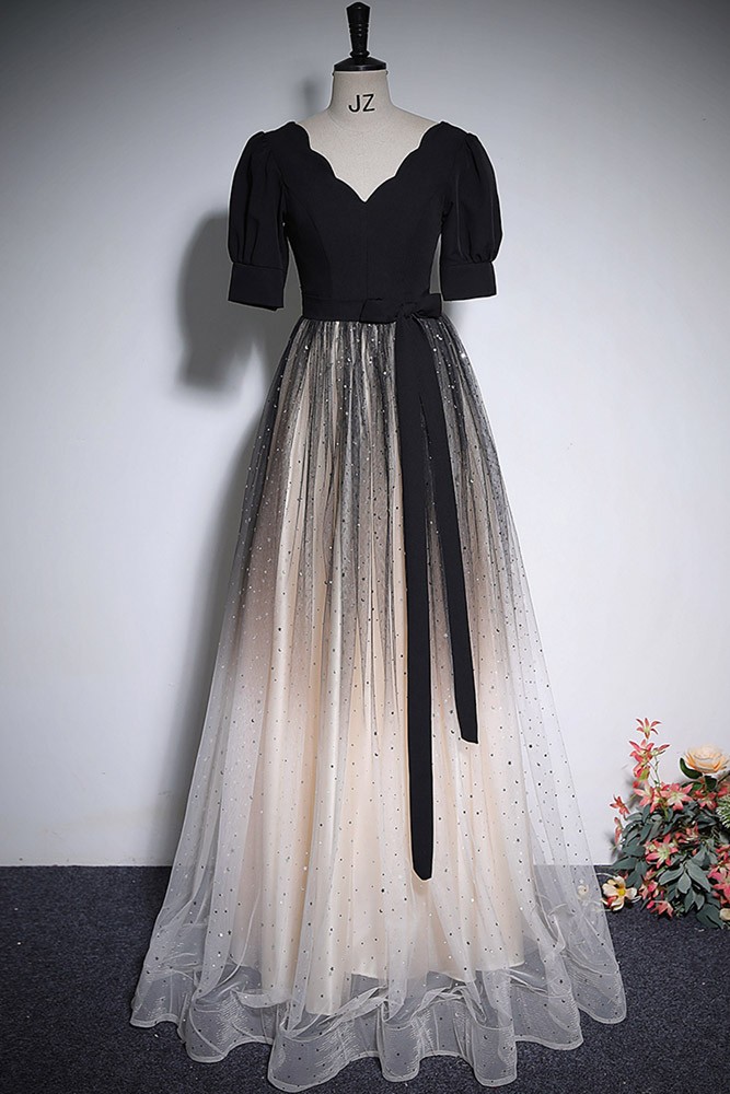 Vintage Tulle shinny Prom Evening Dress       fg2986 main image 1