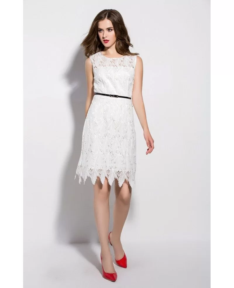 short white feather dress