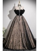 Black Off Shoulder Sparkly Ballgown Prom Dress