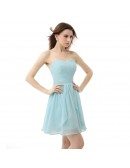 A-Line Sweetheart Short Chiffon Bridesmaid Dress