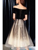 Off Shoulder Bling Tulle Hoco Party Dress