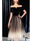 Off Shoulder Bling Tulle Hoco Party Dress