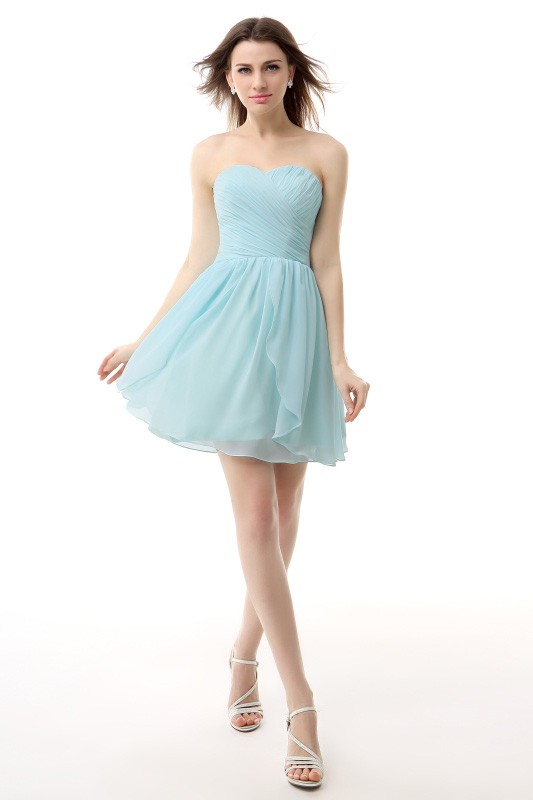 Charming Sweetheart Orange Chiffon A-line Short Cheap Bridesmaid Dresses, BDS0019 main image 0