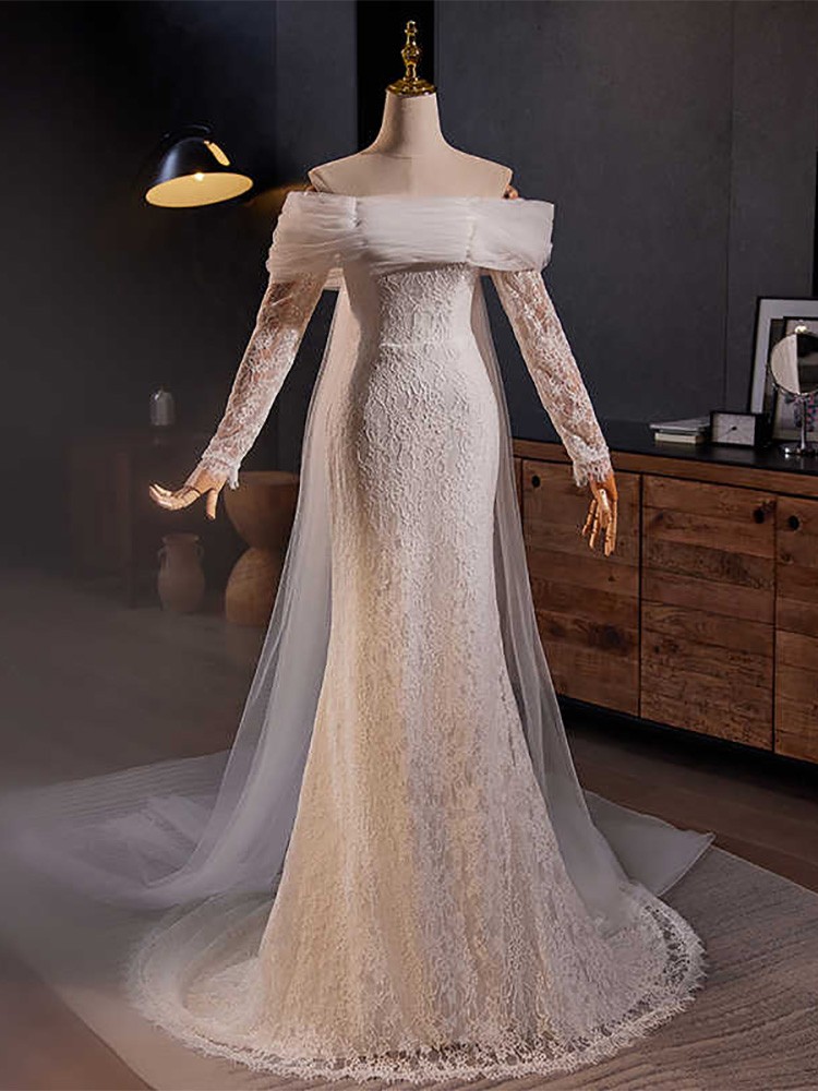 Off Shoulder Mermaid Lace Gown main image 0