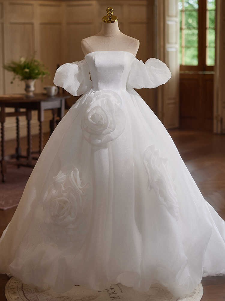 off white wedding dress, ball gown wedding dress    fg2585 main image 0