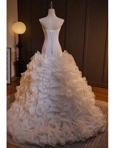 Strapless Sweetheart Ballgown Wedding Dress With Ruffles