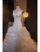Strapless Sweetheart Ballgown Wedding Dress With Ruffles