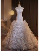 Strapless Sweetheart Ballgown Wedding Dress With Ruffles