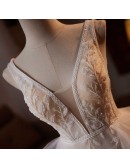 Beautiful Beaded Lace Ruffled Tulle Wedding Dress