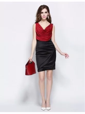 Red and Black Little Short Dress Special Occasion
