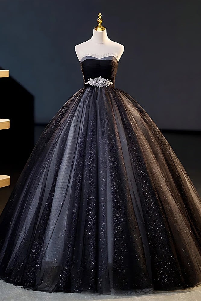 princess polly baby blue dress Elegant Black Wedding Dresses Plus Size V Neck Sleeveless Bride Gowns  Appliqués Sequin A-Line Sweep main image 1