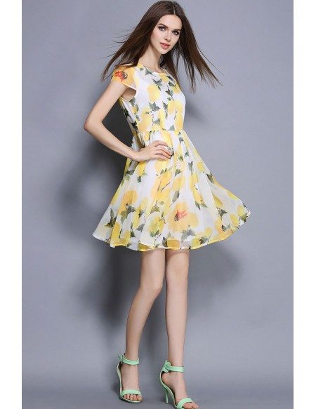 floral print short dress