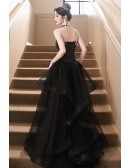 Stunning Long Black Sparkle Wedding Dress - Formal Evening & Event Gown