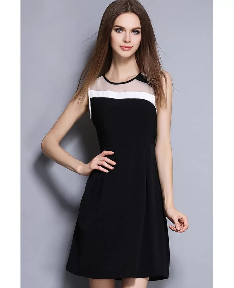 Sleeveless Little Black Dress -GemGrace
