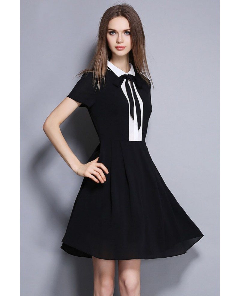 blue dress for baby girl Formal Fitted Dress With White Collar main image 1