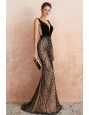 Low Back Tight Mermaid Black Long Formal Dress With Beading