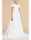 Enchanting White Tulle Wedding Dress With Lace Bodice And Straps