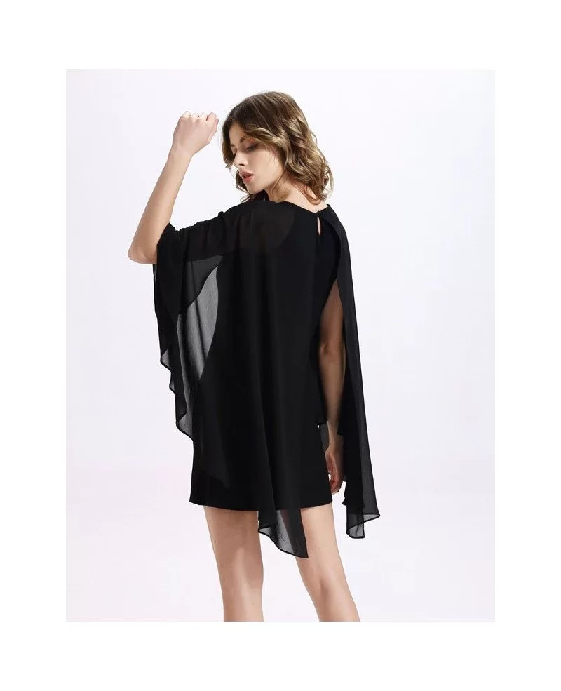 black gown with cape