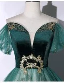 Ballgown Tulle With Bling Sequined Long Prom Dress