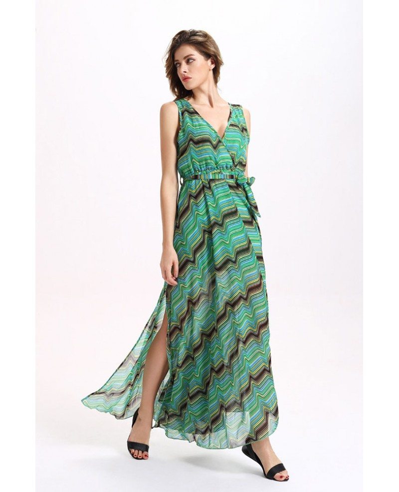 floral print v neck dress
