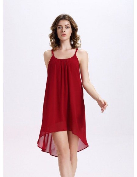 chiffon shift dress